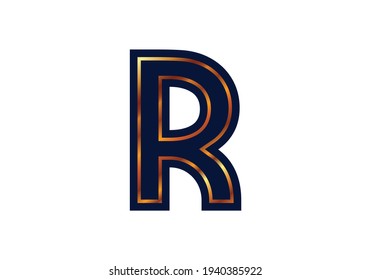 Diseño del logotipo de la letra R. vector de icono de carta creativa.