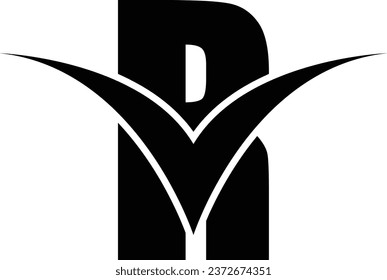 R letter logo design element in black colour