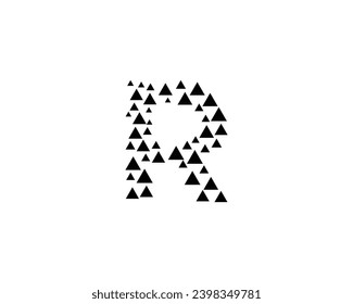 R letter logo design element