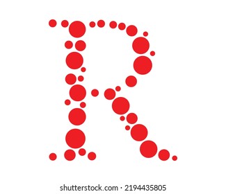 R letter logo design elements