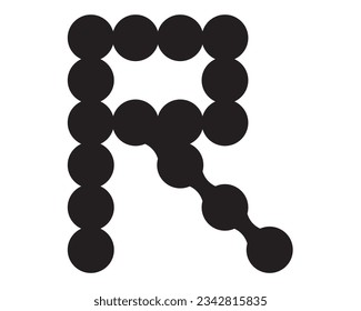 R letter logo design elements