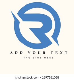 R letter logo design & illustration vector art 