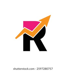 R  Letter Logo Design illustration concept template