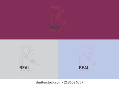 r letter logo design in illustrator.creative logo design with orane pink and black color.