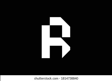 R letter logo design on luxury background. R monogram initials letter logo concept. RP icon design. PR elegant and Professional white color letter icon design on black background. R RP PR