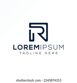 R letter logo design ready to print