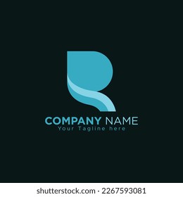 R letter logo design- simple and simplified.