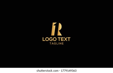 Plantilla de diseño de logotipo de carta R	