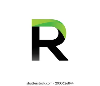 R letter logo design template.	