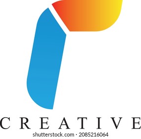 r letter logo design .Letter logo design template . 