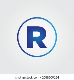 R letter logo design. Letter logo design Template.