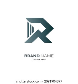 Plantilla de diseño de logotipo de letra R para marca o empresa y otros