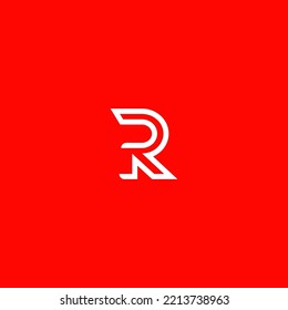  Elementos de plantilla de diseño de logotipo de letra R. Logo de la letra digital abstracta moderna. Ilustración vectorial.