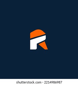 R Buchstaben Logo Design Template Elemente. Modernes abstraktes Logo für digitale Buchstaben. Vektorgrafik.