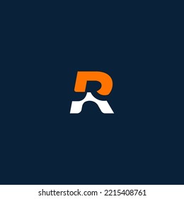 R letter logo design template elements. Modern abstract digital alphabet letter logo. Vector illustration. Technology logo, 