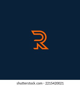 R letter logo design template elements. Modern abstract digital alphabet letter logo. Vector illustration.