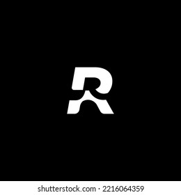 R letter logo design template elements. Modern abstract digital alphabet letter logo. Vector illustration. Tachnology logo.
