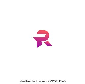 Elementos de plantilla de diseño de logotipo de letra R. Logo de la letra digital abstracta moderna. Ilustración vectorial.