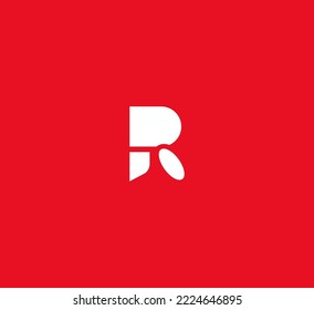 R letter logo design template elements. Modern abstract digital alphabet letter logo. Vector illustration.