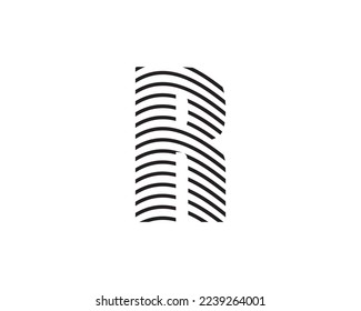 R Letter logo design template elements