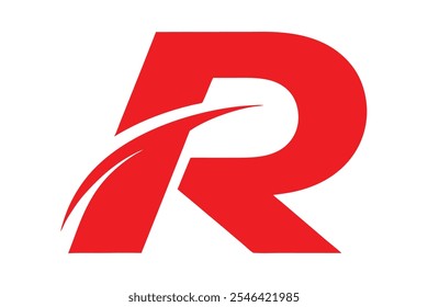 R letter  logo design template 
