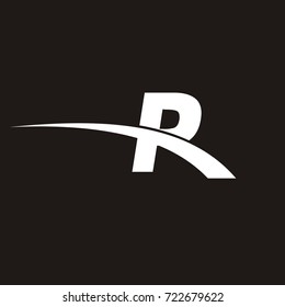 R  letter logo design template vector