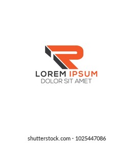 R Letter Logo Design Vector Template, Modern Illustration