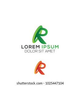 R Letter Logo Design Vector Template, Modern Illustration