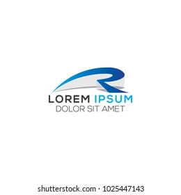 R Letter Logo Design Vector Template, Modern Illustration