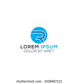 R Letter Logo Design Vector Template, Modern Illustration