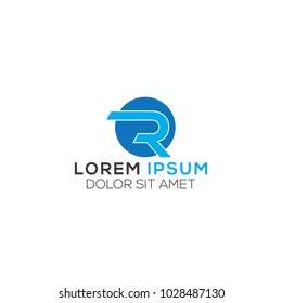R Letter Logo Design Vector Template, Modern Illustration