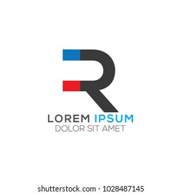 R Letter Logo Design Vector Template, Modern Illustration