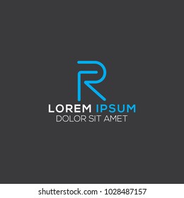 R Letter Logo Design Vector Template, Modern Illustration