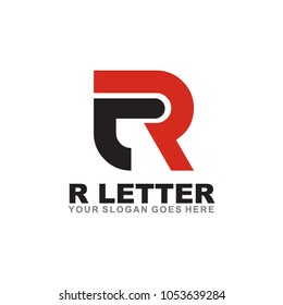 R letter logo design vector template