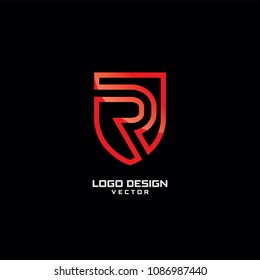 R Letter Logo Design Vector