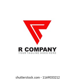 R letter logo design vector template