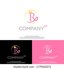 R letter logo  design vector