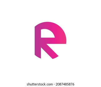 R letter logo design vector template