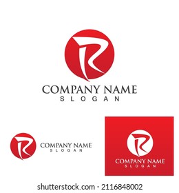 R letter logo design vector