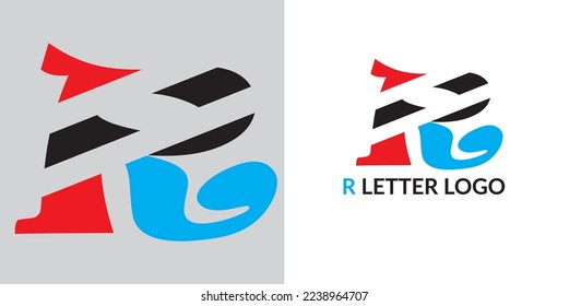 Diseño del logotipo de letra R y archivo vectorial.