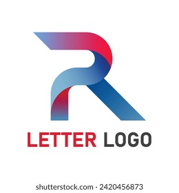 R letter logo design vector template free