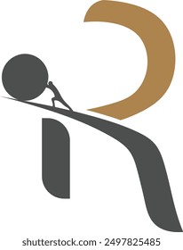 R letter logo design vector illustration.