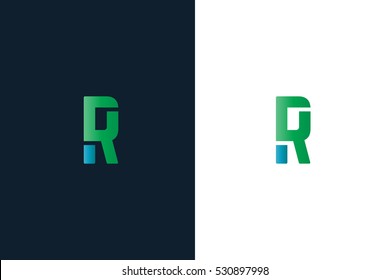 R Letter logo design vector element
