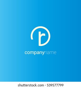 R Letter logo design vector element