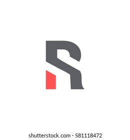 R Letter logo design vector element