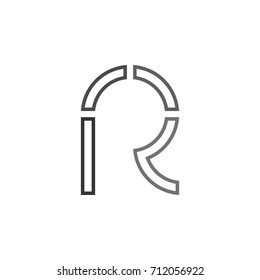 R letter logo design vector
