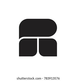 R letter logo design vector