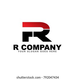 R letter logo design vector template