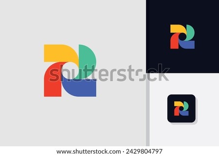 r letter logo design vector template