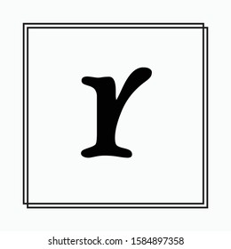 r letter logo design in white background. r letter black color.